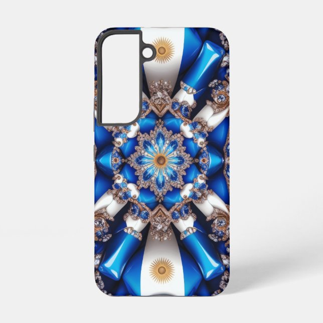 Coque Samsung Galaxy Samsung Galaxy S22 Coque avec couleurs argentines (Verso)