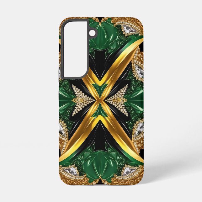 Coque Samsung Galaxy Samsung Galaxy S22 Coque avec couleurs jamaïcaines (Verso)