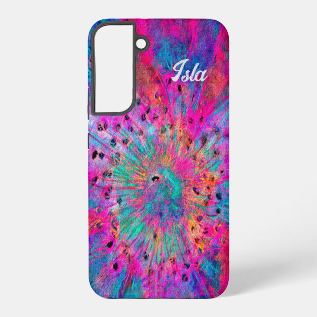 Coque Samsung Galaxy Samsung Galaxy S22 Coque Fleur Abstraite (Verso)