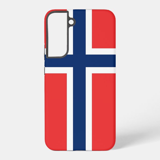 Coque Samsung Galaxy Samsung Galaxy S22 Plus Coque Drapeau de Norvège (Verso)