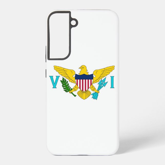Coque Samsung Galaxy Samsung Galaxy S22 Plus Coque Drapeau de Virgin Is (Verso)