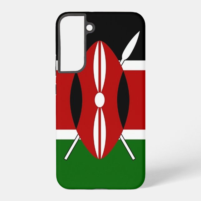 Coque Samsung Galaxy Samsung Galaxy S22 Plus Coque Drapeau du Kenya Des (Verso)