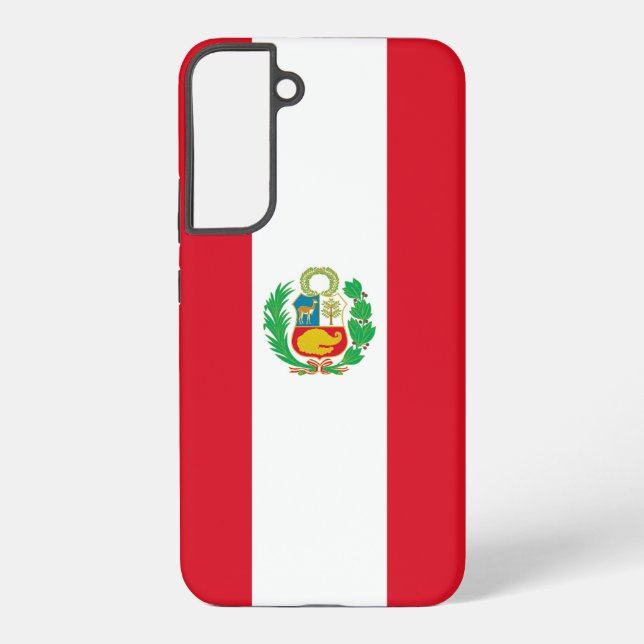 Coque Samsung Galaxy Samsung Galaxy S22 Plus Coque Drapeau du Pérou (Verso)
