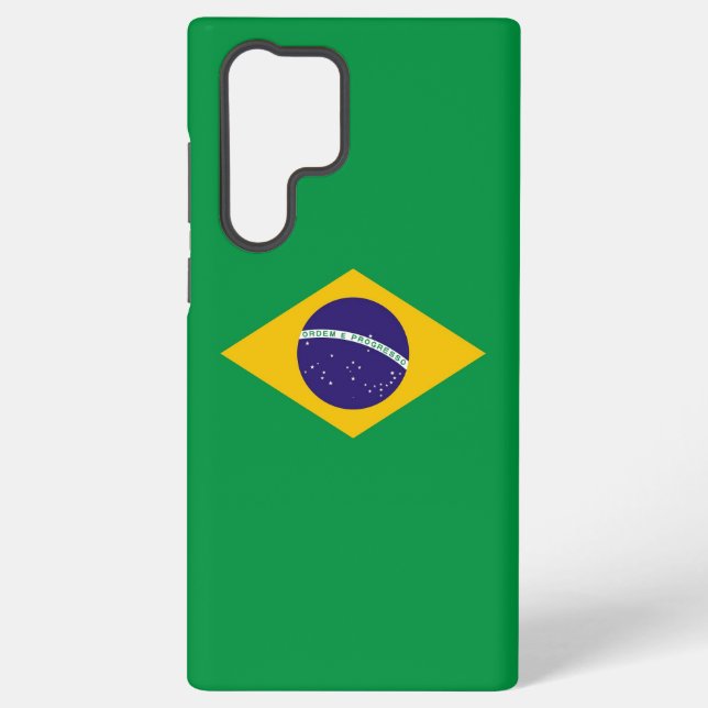Coque Samsung Galaxy Samsung Galaxy S22 Ultra Coque avec drapeau brésil (Verso)
