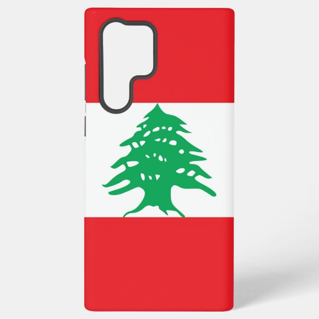 Coque Samsung Galaxy Samsung Galaxy S22 Ultra Coque avec drapeau Liban (Verso)