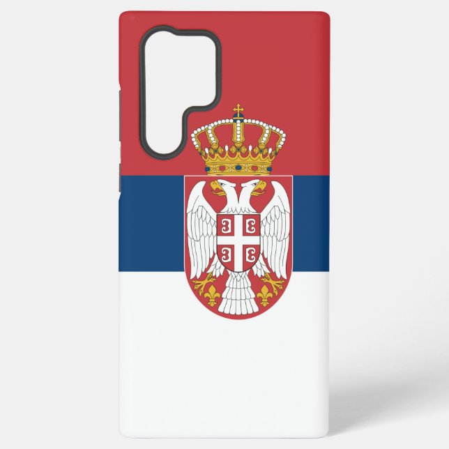 Coque Samsung Galaxy Samsung Galaxy S22 Ultra Coque avec drapeau serbe (Verso)