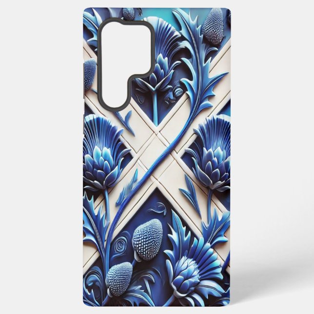 Coque Samsung Galaxy Samsung Galaxy S22 Ultra Coque Scottish Thistles (Verso)