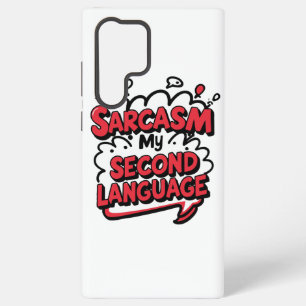 Coque Samsung Galaxy Sarcasme de bande dessinée drôle Ma deuxième langu