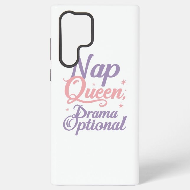 Coque Samsung Galaxy Sassy "Nap Queen" Pastel Typography (Verso)