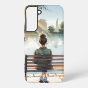 Coque Samsung Galaxy Scène de lac aux reflets de coucher de soleil