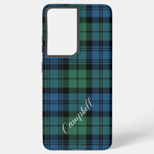 Coque Samsung Galaxy Script Rustique Plaid Campbell Tartan Personnalisé