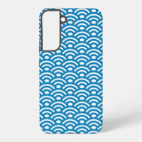 Seigaiha, Vagues, Japonais, Bleu et Blanc