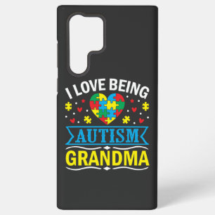 Coque Samsung Galaxy sensibiliser à l'autisme, Fière autisme grand-mère