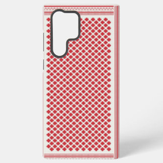 Coque Samsung Galaxy Shemagh Keffiyeh motif rouge et blanc
