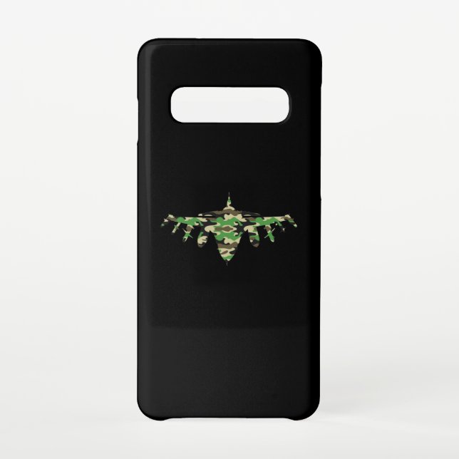 Coque Samsung Galaxy Silhouette de l'avion de camouflage Military Jet (Dos)