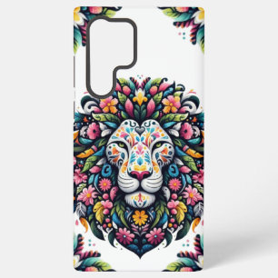 Coque Samsung Galaxy Silhouette de Lion Floral
