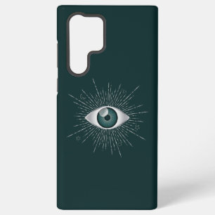 Coque Samsung Galaxy Silver et Turquoise Vert Mystique mal oeil Nazar M
