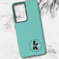 Simple Monogramme Initial De Script Moderne