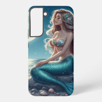 Sirène sur la plage la nuit