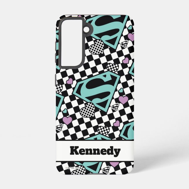 Coque Samsung Galaxy Skater Girl Supergirl Coeurs S-Shield (Verso)