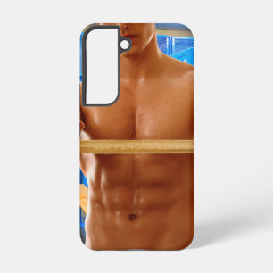 Coque Samsung Galaxy SlipperyJoe homme musclé torse nu abs poitrine sho