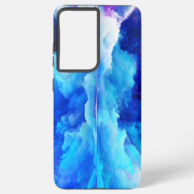 Coque Samsung Galaxy SlipperyJoe's abstrait nuage artwork coloré surr (Verso)