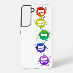 Coque Samsung Galaxy SlipperyJoe's arc-en-ciel signe de la fierté mot t