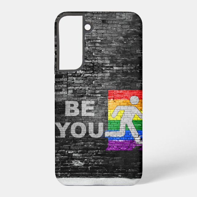 Coque Samsung Galaxy SlipperyJoe's Be You en brique murale figure plub (Verso)
