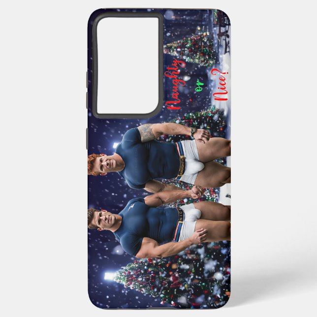 Coque Samsung Galaxy SlipperyJoe's décoré enneigé de Noël tre (Verso)