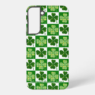 Coque Samsung Galaxy SlipperyJoe's Green four-leaf clovers Saint Patric