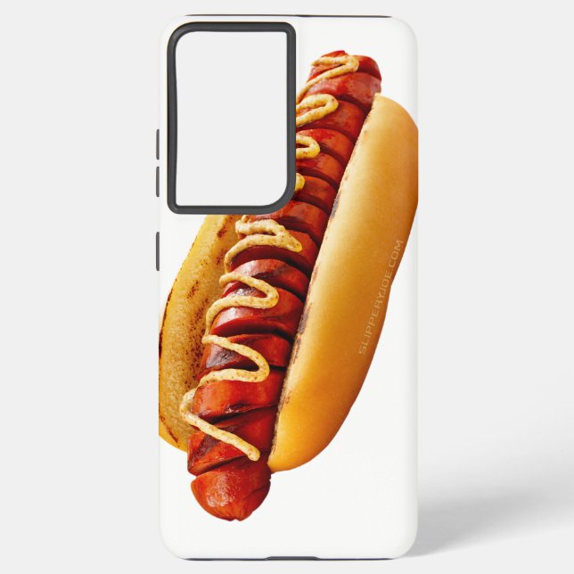 Coque Samsung Galaxy SlipperyJoe's hot dog niché doucement pain jaune v (Verso)