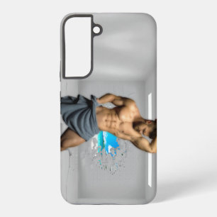 Coque Samsung Galaxy SlipperyJoe's Man serviette brisée mur de brique b