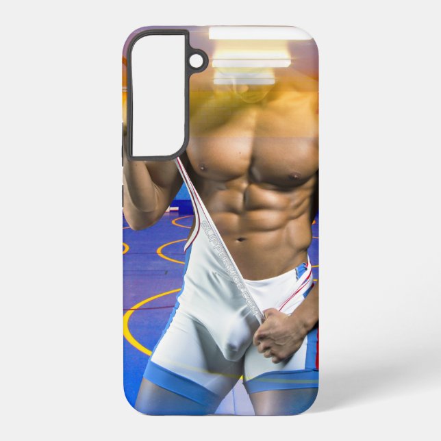 Coque Samsung Galaxy SlipperyJoe's musculaire bulge six pack gym trai (Verso)