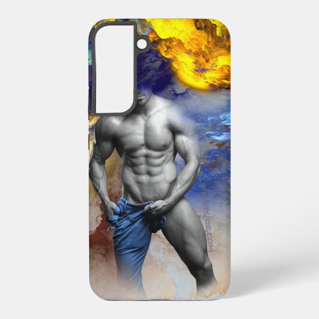 Coque Samsung Galaxy SlipperyJoe's musculaire physique chemise vapeur (Verso)