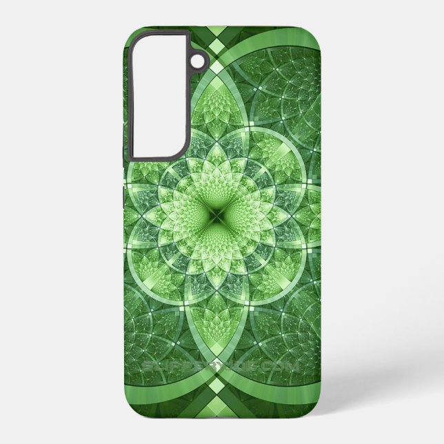 Coque Samsung Galaxy SlipperyJoe's St. Patrick's Day Fractal vortex hol (Verso)