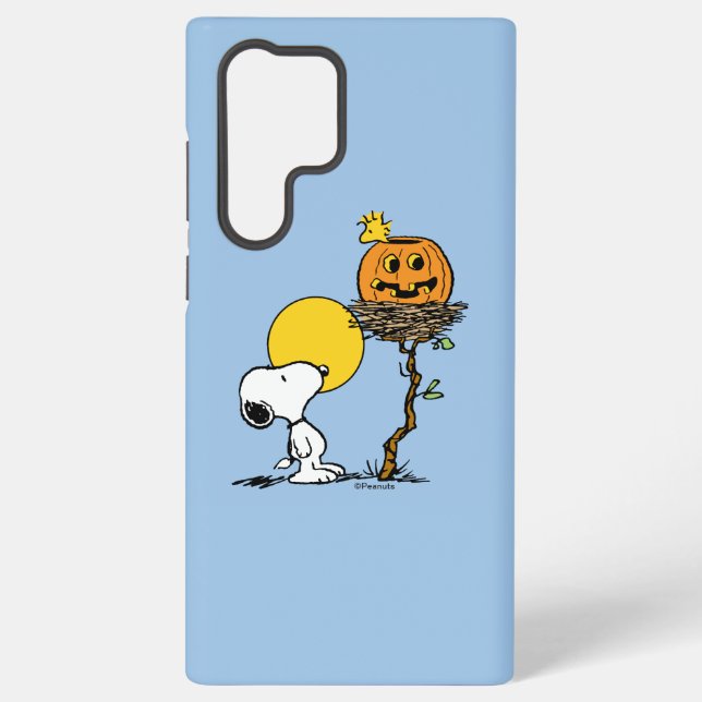 Coque Samsung Galaxy Snoopy & Bois Nid Avec Jack O'Lantern (Verso)