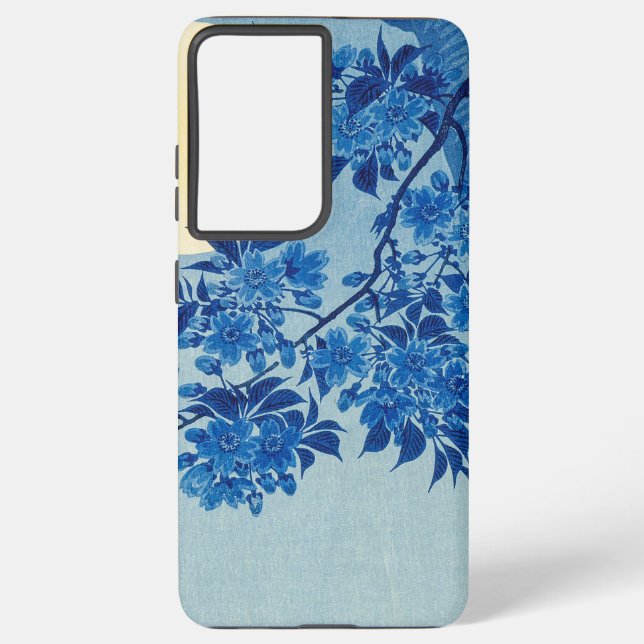 Coque Samsung Galaxy Soirée Lune Arbre Bleu Lune (Verso)