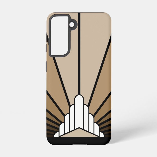 Coque Samsung Galaxy Soleil Art déco bronzé (Verso)