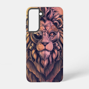Coque Samsung Galaxy Steampunk Couleur Gradient Lion Rustique