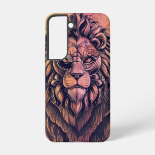 Coque Samsung Galaxy Steampunk Couleur Gradient Lion Rustique