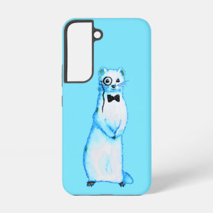 Coque Samsung Galaxy Stoat blanc Ermine Cute Ferret Lover Art
