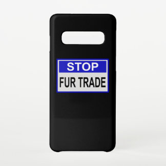 Coque Samsung Galaxy S10 Stop Fur Trade Panneau bleu