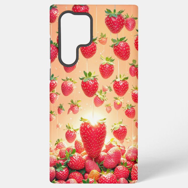Coque Samsung Galaxy Strawberry Rain Phone Case (Verso)