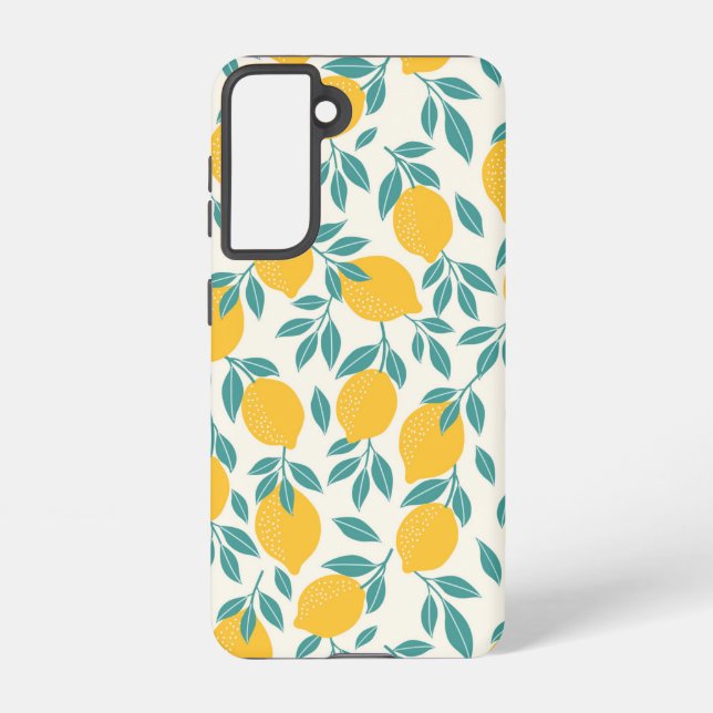 Coque Samsung Galaxy Sucré Branches de citron Motif (Verso)