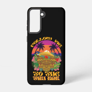 Coque Samsung Galaxy Suivez-moi au bar Tiki à la fête hawaïenne Luau 