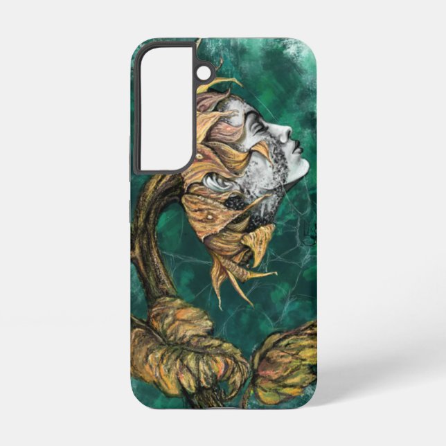 Coque Samsung Galaxy Sunflower Woman Samsung Galaxy ou coque iphone (Verso)