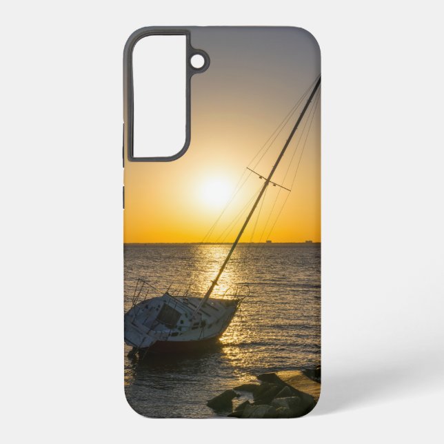 Coque Samsung Galaxy Sunset Sailboat Shipwreck Gulf Breeze FL (Verso)