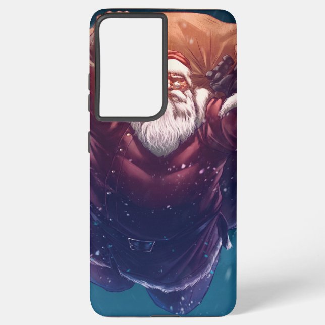 Coque Samsung Galaxy Super Père Noël (Verso)