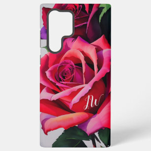 Coque Samsung Galaxy Superbes roses et texte personnalisé