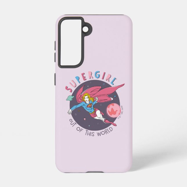 Coque Samsung Galaxy Supergirl hors de ce monde Retro Graphisme (Verso)